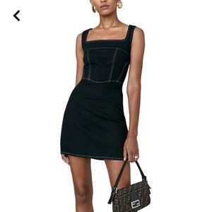Reformation Davies Bustier Sleeveless Denim Dress Size 2